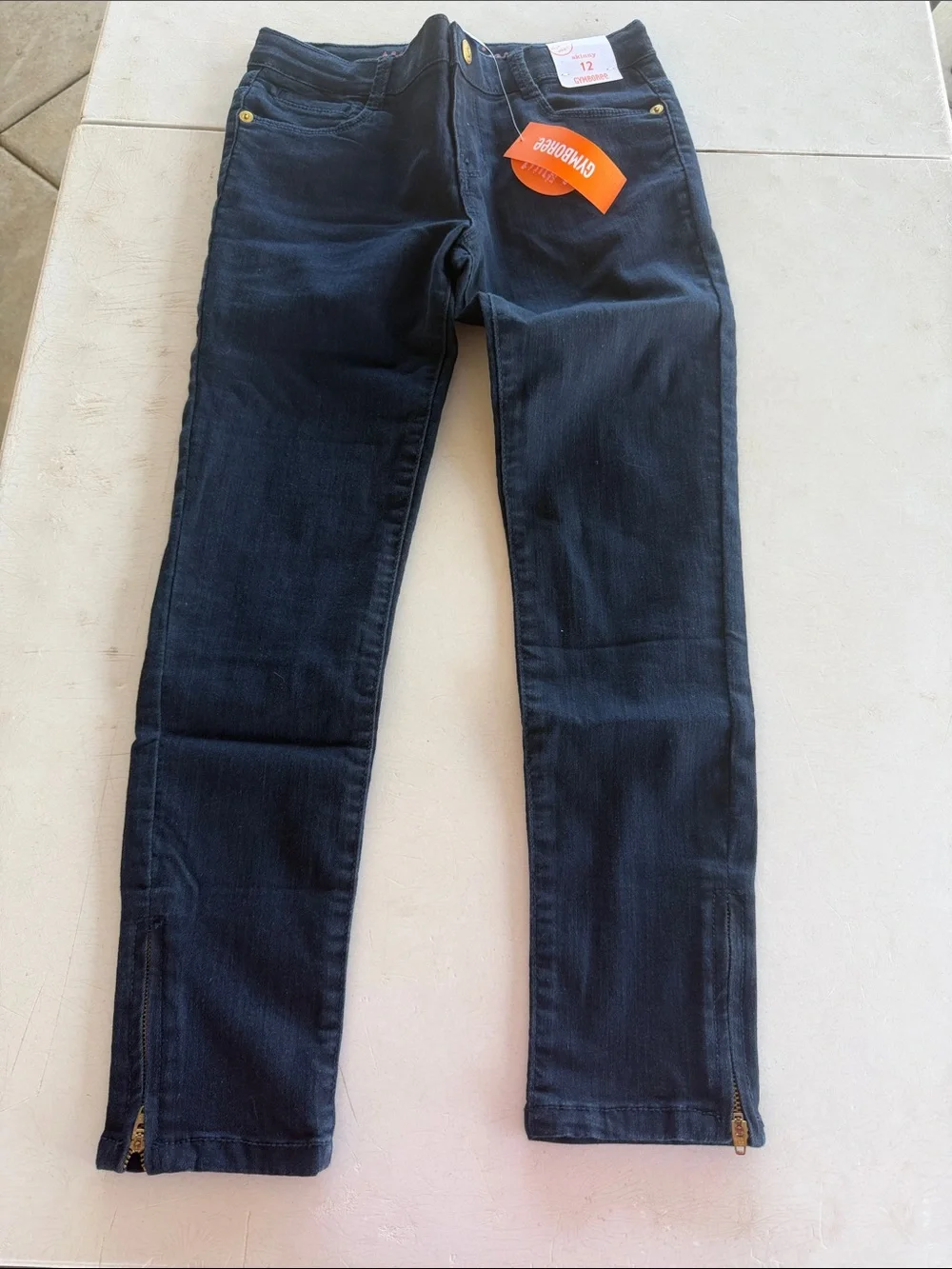 Gymboree Navy Girls' Super Skinny Jeans with Ankle Zippers